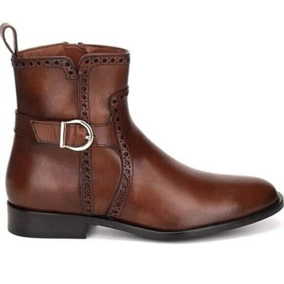 FRANCO CUADRA Women's Bootie in Genuine Leather Brown - Picture 2 of 13